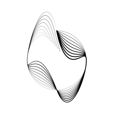 Çember biçiminde siyah eşmerkezli hız çizgileri