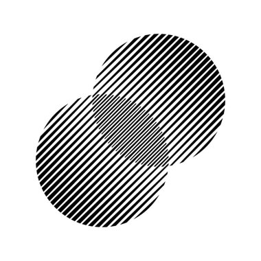 Siyah soyut yarım ton daireler