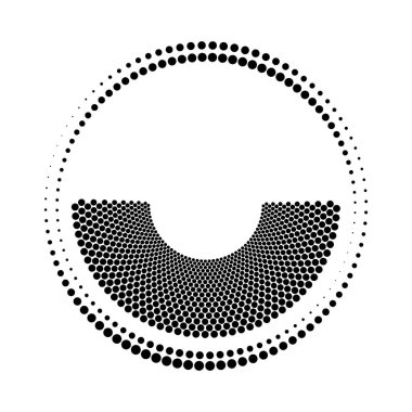 Siyah yarım tonlu noktalar