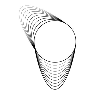 Çember şeklinde siyah deforme çizgiler