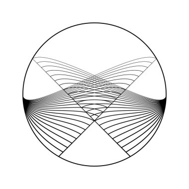 Çember şeklinde siyah deforme çizgiler