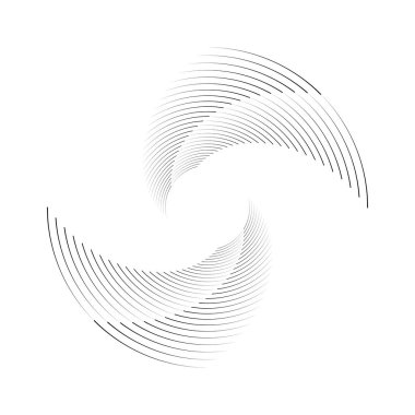 Çember şeklinde siyah çizgiler