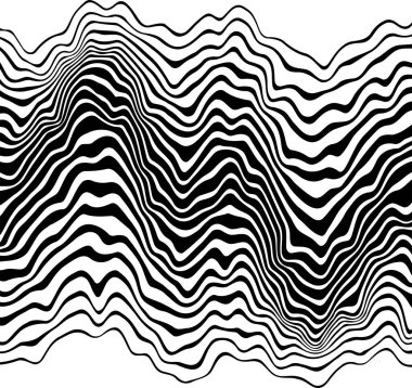 Siyah dalgalı vektör çizgileri