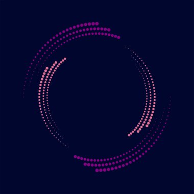 Kıvrımlı noktalı hız çizgileri daire şeklinde