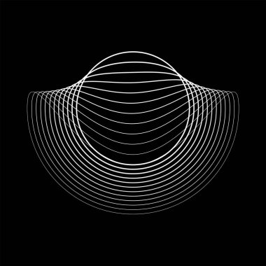 Deforme olmuş soyut beyaz daireler