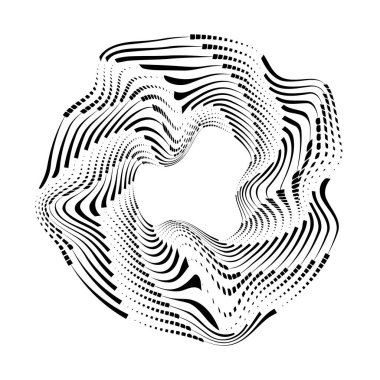 Sarmal formda deforme olmuş noktalı hız çizgileri