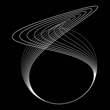 Sarmal formda deforme olmuş dalgalı çizgiler