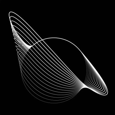 Deforme olmuş beyaz eşmerkezli daireler