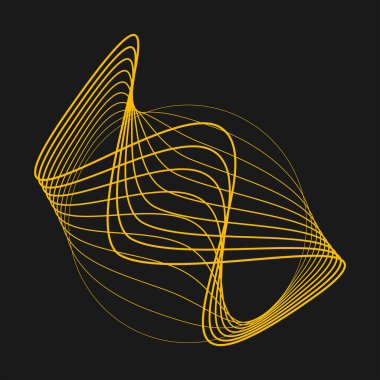 Deforme olmuş sarı çizgiler yuvarlak formda