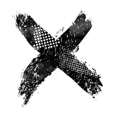 Bozuk paslı haç şekli