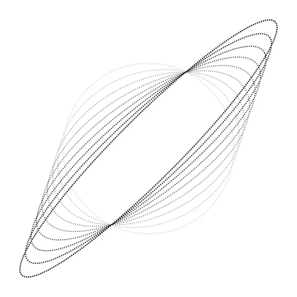 Deforme olmuş yarım tonlu noktalı çizgiler spiral formda.