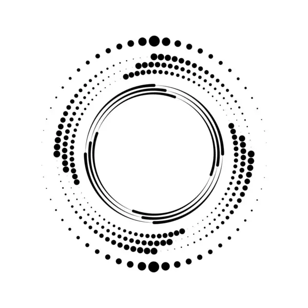 Dots Lines Circle Form — Stock Vector