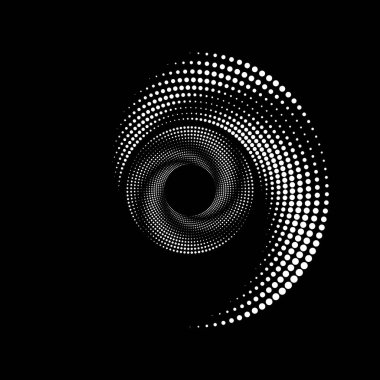 Yarım ton noktalar daire şeklinde.