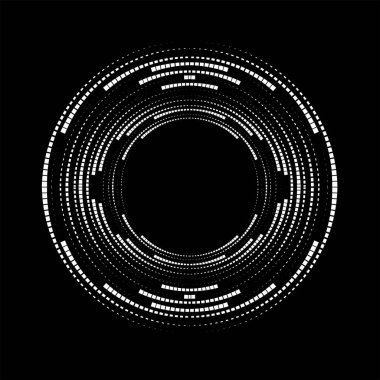 Çember şeklinde radikal beyaz kareler