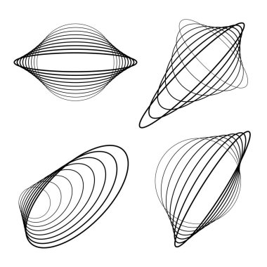 Çember biçiminde deforme çizgiler kümesi