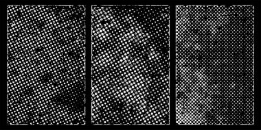 Set of grunge halftone urban textures clipart