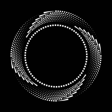 Hız beyaz çizgiler ve kare noktalar daire şeklinde