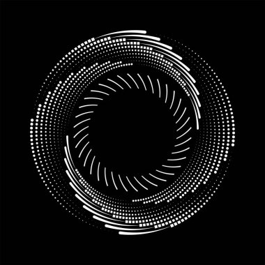 Girdap formunda vektör noktalı hız çizgileri 