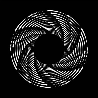 Spiral formda vektör noktalı hız çizgileri