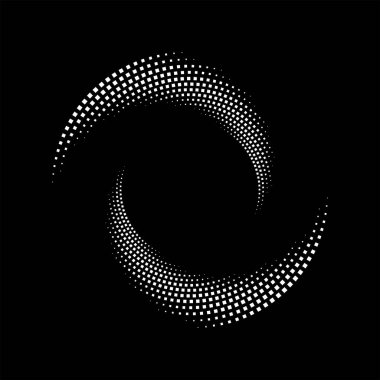 Girdap biçiminde vektör kare noktalı çizgiler