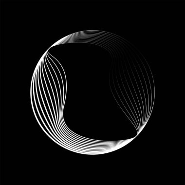 Çember şeklinde beyaz eşmerkezli çizgiler