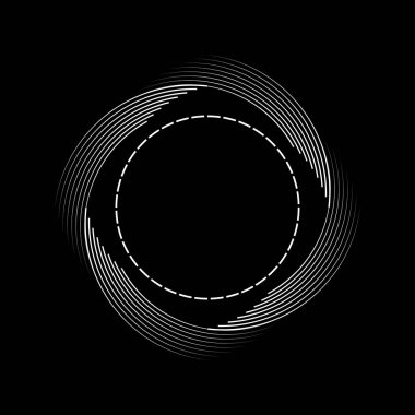 Sarmal biçimde beyaz dikdörtgenler ve çizgiler