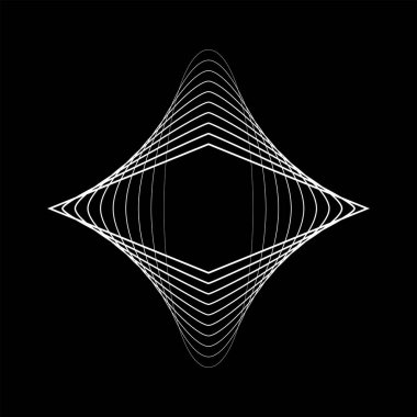 Çember şeklinde beyaz eşmerkezli çizgiler