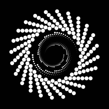 Çember şeklinde beyaz noktalar