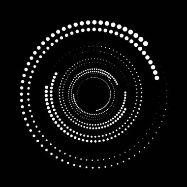 Çember şeklinde beyaz noktalar