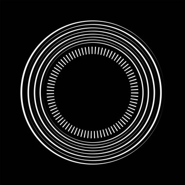Çember şeklinde beyaz yarım ton çizgileri