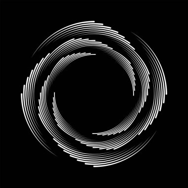 Çember biçiminde beyaz hız çizgileri