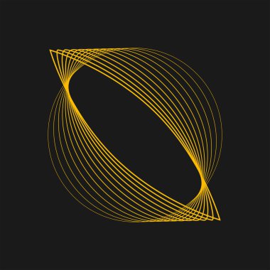 Çember biçiminde sarı deforme çizgiler