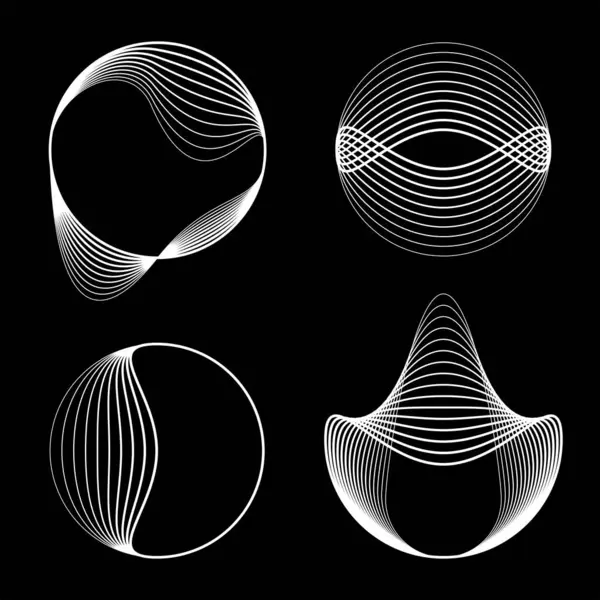 Çember biçiminde deforme olmuş beyaz çizgiler kümesi