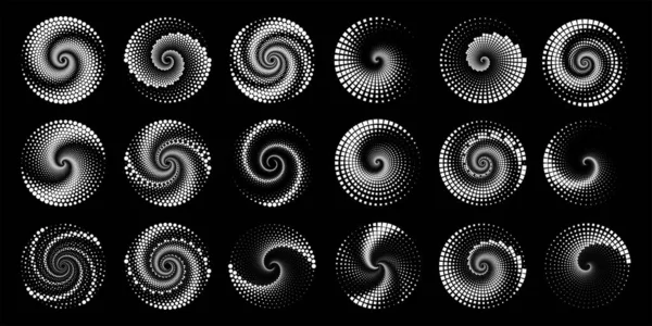  Çember şeklinde beyaz, yuvarlak ve kare noktalar kümesi