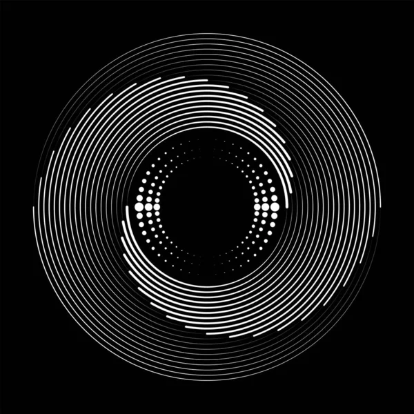 Vektör hız çizgileri ve daire biçiminde noktalar