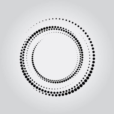 Soyut siyah vektör yarım ton noktalar. Sarmal biçim