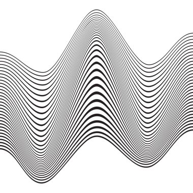 Siyah kıvrımlı çizgiler. İşlem sanatı
