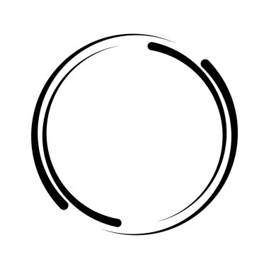 Yuvarlak formda siyah eğri hız çizgileri