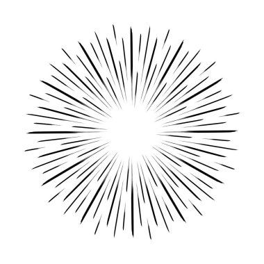 Siyah grunge radyal hız çizgileri. Çember biçimi