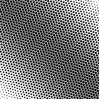 Siyah yarım ton noktalı dalgalı çizgiler. Soyut arkaplan
