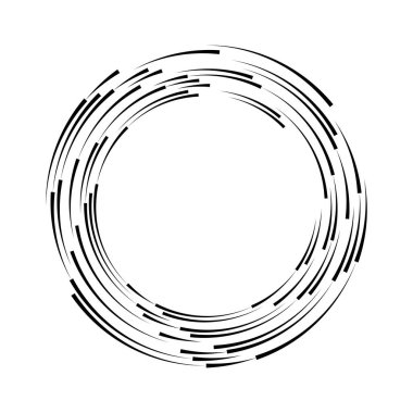  Beyaz arkaplanda daire şeklinde siyah çizgiler