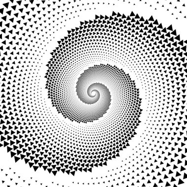 Sarmal formda küçük siyah üçgenler.