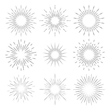 Siyah güneş patlaması vektör çizimi