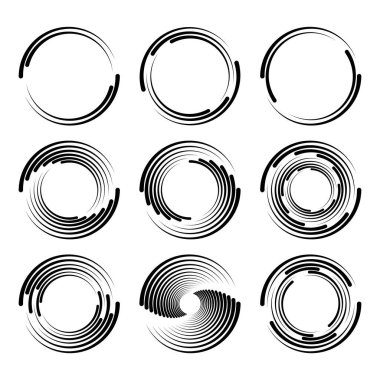 Siyah, kalın hız çizgileri. Yuvarlak form