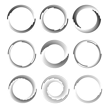 Hız çizgileri. Yuvarlak form.