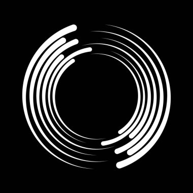 Vektör hız çizgileri yuvarlak formda