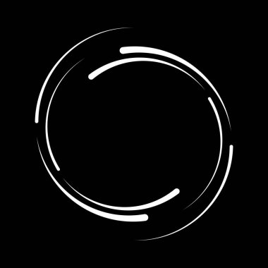 Beyaz eğimli hız çizgileri daire biçiminde