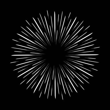 Beyaz grunge radyal hız çizgileri. Çember biçimi