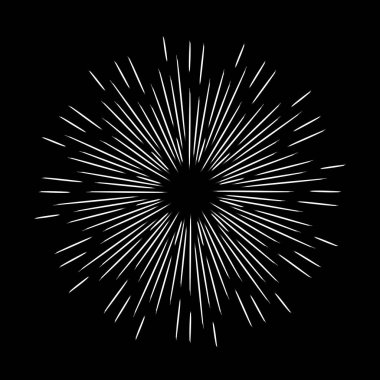 Beyaz grunge radyal hız çizgileri. Yuvarlak form