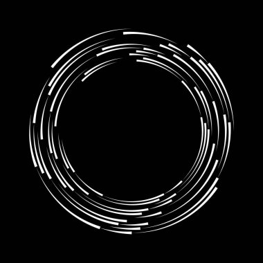 Çember biçiminde beyaz hız çizgileri